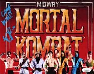 Daniel Pesina Signed Mortal Kombat 8x10 Photo Scorpion Sub Zero Autograph JSA 54