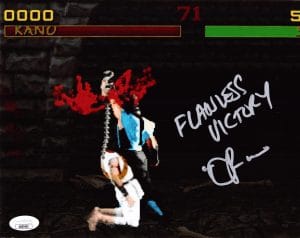 Daniel Pesina Signed Mortal Kombat 8x10 Photo Scorpion Sub Zero Autograph JSA 63