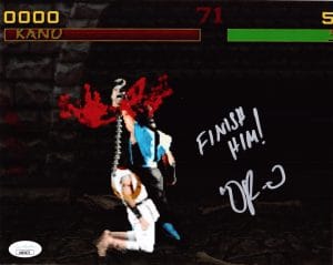Daniel Pesina Signed Mortal Kombat 8x10 Photo Scorpion Sub Zero Autograph JSA 73