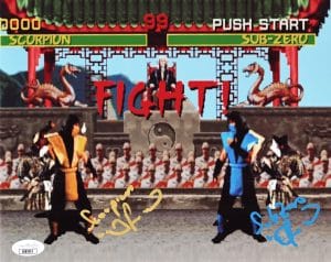 Daniel Pesina Signed Mortal Kombat 8x10 Photo Scorpion Sub Zero Autograph JSA 14