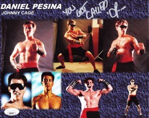 Daniel Pesina Signed Johnny Cage 8x10 Photo Mortal Kombat Autograph JSA 483