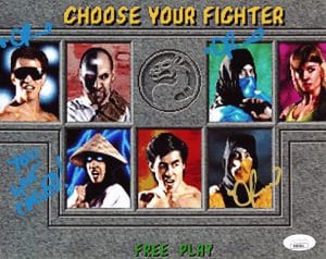Daniel Pesina Signed Mortal Kombat 8x10 Photo Scorpion Sub Zero Autograph JSA 01