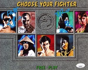 Daniel Pesina Signed Mortal Kombat 8x10 Photo Scorpion Sub Zero Autograph JSA 08
