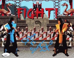 Daniel Pesina Signed Mortal Kombat 8x10 Photo Scorpion Sub Zero Autograph JSA 37