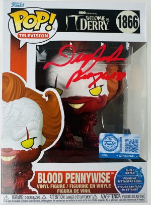 Dustin Faith Signed Blood Pennywise Funko 1866 Welcome to Derry Autograph BAS 26