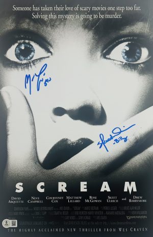 Matthew Lillard Skeet Ulrich Signed Scream 11x17 Photo Horror Autograph BAS 845
