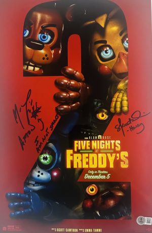 Matthew Lillard Skeet Ulrich signed Five Nights at Freddys 11x17 photo autograph