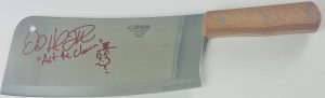 David Howard Thornton Signed Real Meat Cleaver Terrifier Horror Autograph BAS 51