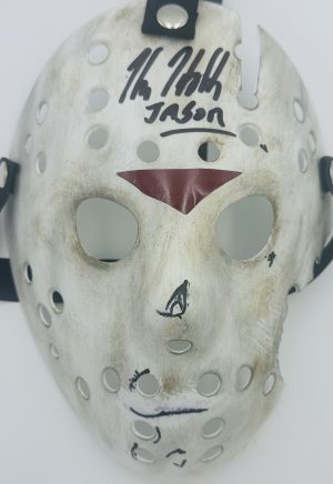 Kane Hodder Signed Jason Voorhees Friday the 13th Part 7 New Blood Mask BAS 424