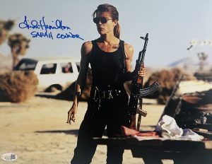 Linda Hamilton Signed 11×14 Terminator Photo Sarah Connor Autograph JSA 200