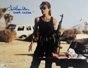 Linda Hamilton Signed 11×14 Terminator Photo Sarah Connor Autograph JSA 199