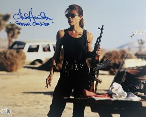 Linda Hamilton Signed 11×14 Terminator Photo Sarah Connor Autograph JSA 198