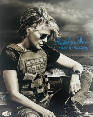 Linda Hamilton Signed 11×14 Terminator Photo Sarah Connor Autograph JSA 201