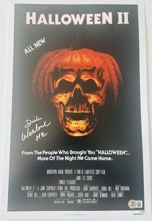 Dick Warlock signed 11x17 photo poster Michael Myers Halloween 2 BAS 283