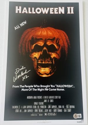 Dick Warlock signed 11x17 photo poster Michael Myers Halloween 2 BAS 281