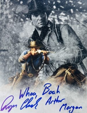 Roger Clark signed 11x14 photo Red Dead Redemption Arthur Morgan autograph BAS 538