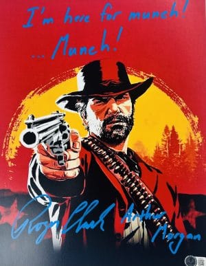 Roger Clark signed 11x14 photo Red Dead Redemption Arthur Morgan autograph BAS 524