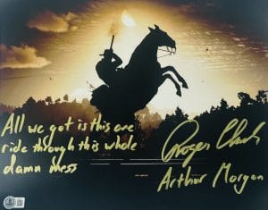 Roger Clark signed 11x14 photo Red Dead Redemption Arthur Morgan autograph BAS 521