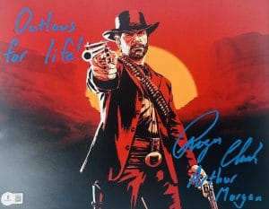 Roger Clark signed 11x14 photo Red Dead Redemption Arthur Morgan autograph BAS 535