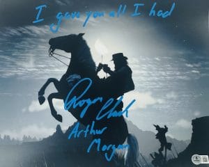 Roger Clark signed 11x14 photo Red Dead Redemption Arthur Morgan autograph BAS 526
