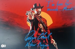 Roger Clark autograph, Roger Clark signed photo, Arthur Morgan autograph, Arthur Morgan signed, Red Dead Redemption autograph, Red Dead Redemption 2 signed, RDR2 autograph, RDR2 signed photo, Red Dead Redemption collectible, Arthur Morgan signed photo, video game autographs, gaming memorabilia, signed 11x17 photo, Beckett authenticated autograph, BAS authenticated signed photo