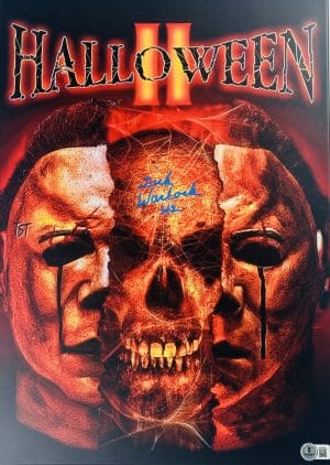 Dick Warlock Signed 11x17 Metal Displate Halloween Michael Myers autograph BAS 6