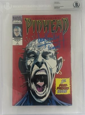 Doug Bradley Signed Clive Barker's Pinhead #1 foil embossed comic 1st print BAS