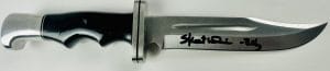 Skeet Ulrich signed, Skeet Ulrich autograph, Scream signed memorabilia, Billy Loomis autograph, Ghostface knife, Buck 120 knife, Buck knife signed, horror movie prop replica, slasher film collectible, Scream 1996 collectible, BAS authenticated autograph, Beckett witnessed signature, signed movie weapon, horror autograph collectible, rare Scream memorabilia