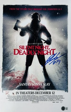 Rohan Campbell autograph, Rohan Campbell signed photo, Silent Night Deadly Night signed, horror movie signed photo, slasher movie autograph, Silent Night Deadly Night memorabilia, horror autograph collectible, signed horror photo, Christmas horror movie collectible, horror movie memorabilia, Rohan Campbell collectible, signed 11x17 photo, horror film autograph, slasher movie collectible, holiday horror memorabilia