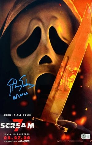 Ethan Embry signed Scream 11x17 metallic photo poster Ghostface autograph BAS 95