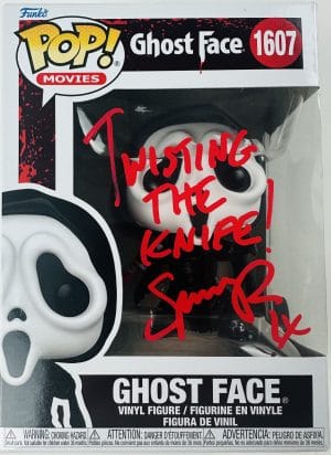 Spencer Charnas signed, Spencer Charnas autograph, Ghostface Funko Pop, Ice Nine Kills autograph, Twisting the Knife, Scream inspired collectible, horror music memorabilia, signed Ghostface Funko, Ice Nine Kills signed, horror band collectible, Scream Funko collectible, music and horror crossover, Funko Pop autographed, horror pop culture collectible, rare signed Funko Pop