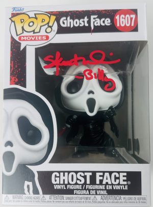 Billy Loomis autograph, Funko Pop autographed, Ghostface Funko Pop, horror display collectible, horror Funko collectible, horror movie autograph, horror movie collectible, officially licensed Ghostface, rare Scream autograph, Scream 1996 collectible, Scream fan collectible, Scream signed memorabilia, Skeet Ulrich autograph, Skeet Ulrich signed, slasher film collectible