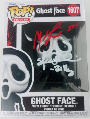 Billy Loomis autograph, Funko Pop fan collectible, Ghostface Funko Pop, horror memorabilia collectible, Matthew Lillard autograph, Matthew Lillard signed, officially licensed Ghostface, rare Scream autograph, Scream 1996 collectible, Scream signed memorabilia, signed Ghostface Funko, Skeet Ulrich autograph, Skeet Ulrich signed, slasher film collectible, Stu Macher autograph