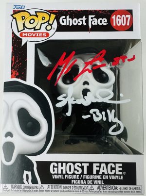 Billy Loomis autograph, Funko Pop fan collectible, Ghostface Funko Pop, horror memorabilia collectible, Matthew Lillard autograph, Matthew Lillard signed, officially licensed Ghostface, rare Scream autograph, Scream 1996 collectible, Scream signed memorabilia, signed Ghostface Funko, Skeet Ulrich autograph, Skeet Ulrich signed, slasher film collectible, Stu Macher autograph