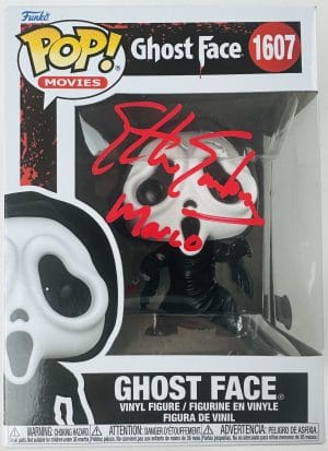 Ethan Embry autograph, Ethan Embry signed, Funko Pop horror collectible, Ghostface Funko Pop, horror display collectible, horror memorabilia collectible, horror movie autograph, Marco autograph, officially licensed Ghostface, rare Scream autograph, Scream 1996 collectible, Scream fan collectible, Scream signed memorabilia, signed Ghostface Funko, slasher film collectible