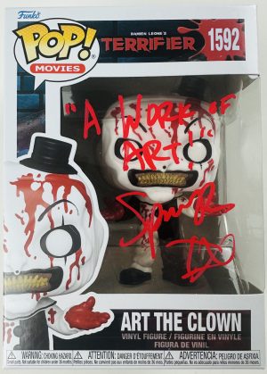 Art the Clown autograph, Art the Clown Funko Pop, Art the Clown signed figure, horror Funko Pop signed, horror movie Funko Pop, Ice Nine Kills autograph, Ice Nine Kills merchandise, signed horror memorabilia, Spencer Charnas autograph, Spencer Charnas horror collectible, Spencer Charnas signed collectible, Spencer Charnas signed Funko Pop, Terrifier Funko Pop 1990, Terrifier horror collectible, Terrifier memorabilia
