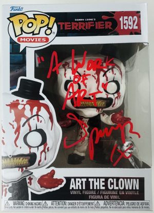 Art the Clown autograph, Art the Clown Funko Pop, Art the Clown signed figure, horror Funko Pop signed, horror movie Funko Pop, Ice Nine Kills autograph, Ice Nine Kills merchandise, signed horror memorabilia, Spencer Charnas autograph, Spencer Charnas horror collectible, Spencer Charnas signed collectible, Spencer Charnas signed Funko Pop, Terrifier Funko Pop 1990, Terrifier horror collectible, Terrifier memorabilia