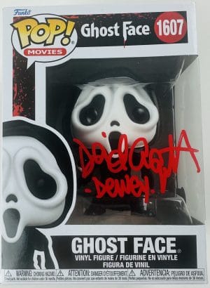 David Arquette autograph, David Arquette signed, Dewey Riley autograph, Funko Pop horror collectible, Ghostface Funko Pop, horror display collectible, horror memorabilia collectible, horror movie autograph, officially licensed Ghostface, rare Scream autograph, Scream 1996 collectible, Scream fan collectible, Scream signed memorabilia, signed Ghostface Funko, slasher film collectible