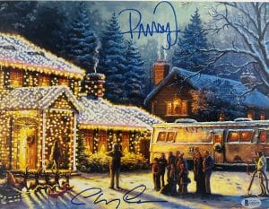 Chevy Chase Randy Quaid Signed 11x14 Christmas Vacation Photo Autograph BAS 570