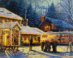 Chevy Chase Randy Quaid Signed 11x14 Christmas Vacation Photo Autograph BAS 569