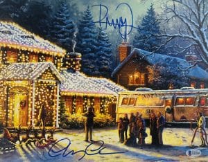 Chevy Chase Randy Quaid Signed 11x14 Christmas Vacation Photo Autograph BAS 568