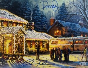 Chevy Chase Randy Quaid Signed 11x14 Christmas Vacation Photo Autograph BAS 567