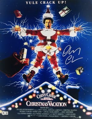Chevy Chase, Clark Griswold, Christmas Vacation, National Lampoons Christmas Vacation, Signed Christmas Vacation Poster, Chevy Chase Autograph, Christmas Movie Memorabilia, Holiday Movie Collectibles, 16x20 Signed Photo, Signed Movie Poster, Clark Griswold Collectible, BAS Certified, Beckett Authenticated, Christmas Collectibles, Comedy Movie Memorabilia