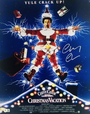 Chevy Chase Signed Christmas Vacation 16x20 Photo Poster Autograph BAS 781