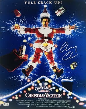 Chevy Chase Signed Christmas Vacation 16x20 Photo Poster Autograph BAS 779