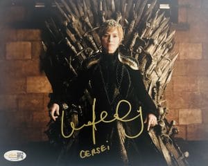 Lena Headey, Cersei Lannister, Game of Thrones, GOT Autograph, Lena Headey Signed Photo, Cersei Signed, HBO Series, Fantasy Television, Westeros, Iron Throne, House Lannister, TV Memorabilia, Celebrity Autograph, JSA Authenticated, Game of Thrones Collectible