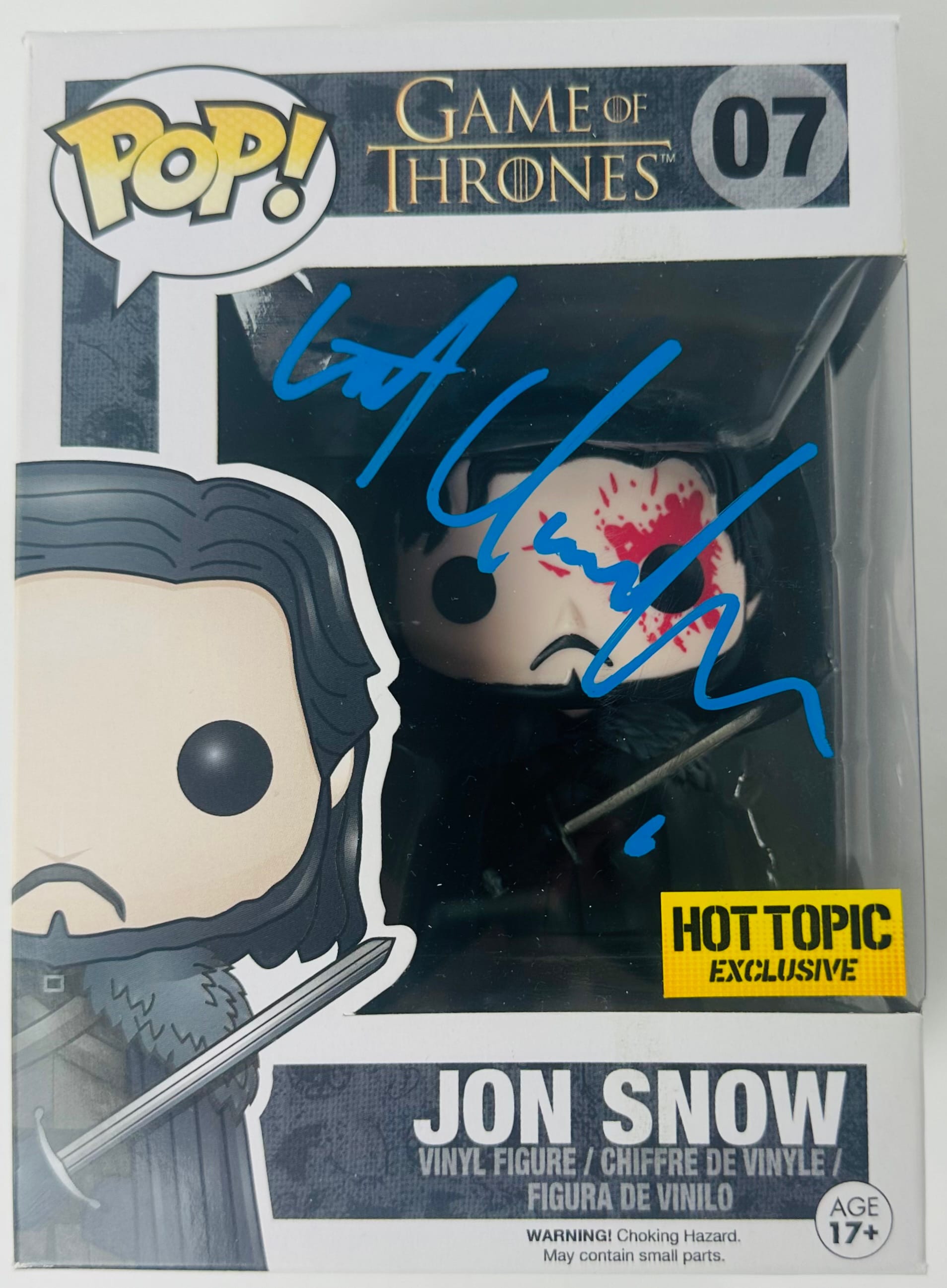 Kit Harington Signed Jon Snow Funko Pop 07 Game of Thrones Autograph JSA 866