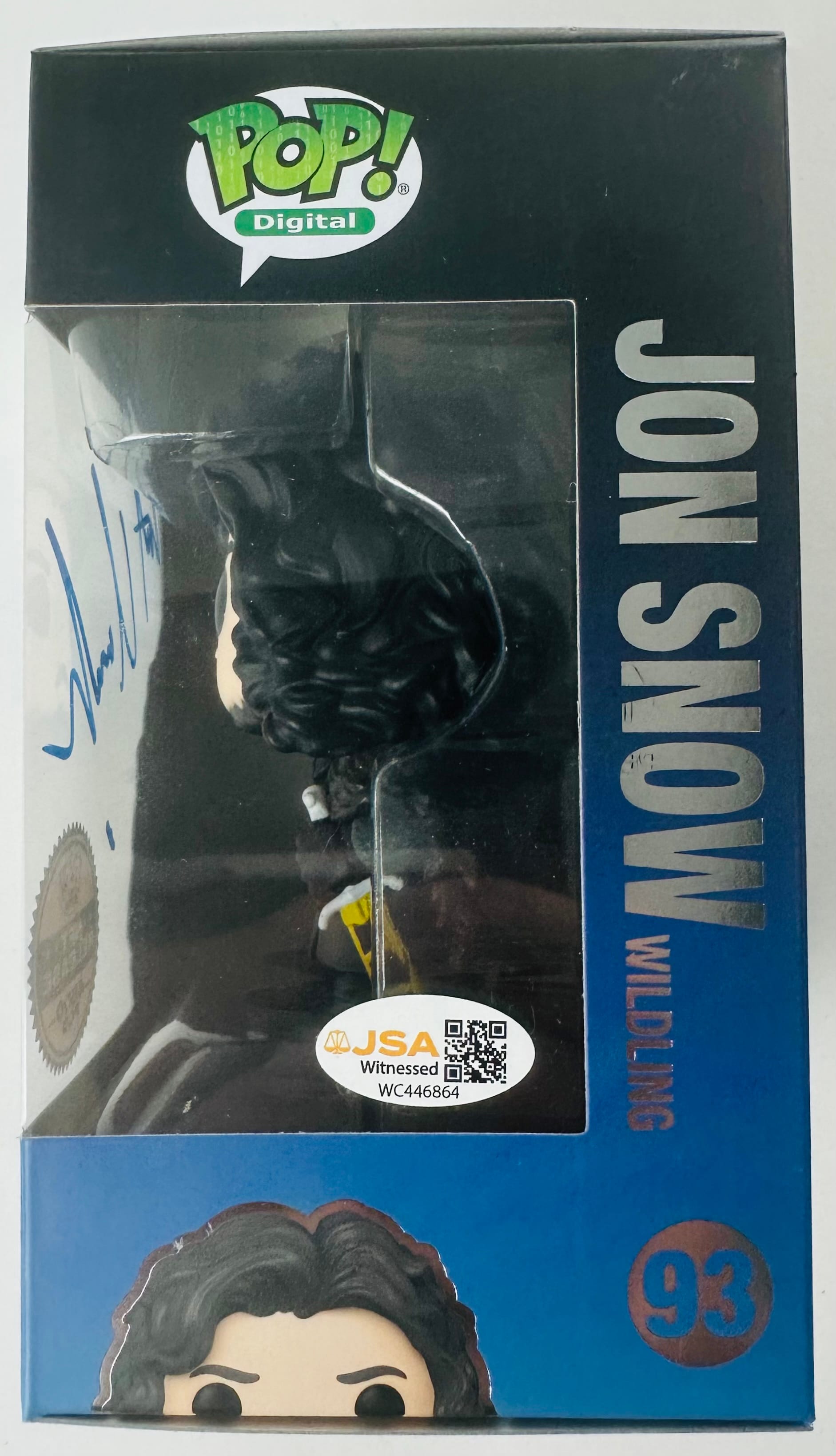 Kit Harington Signed Jon Snow Funko Pop 93 Game of Thrones Autograph JSA 864 - Image 2