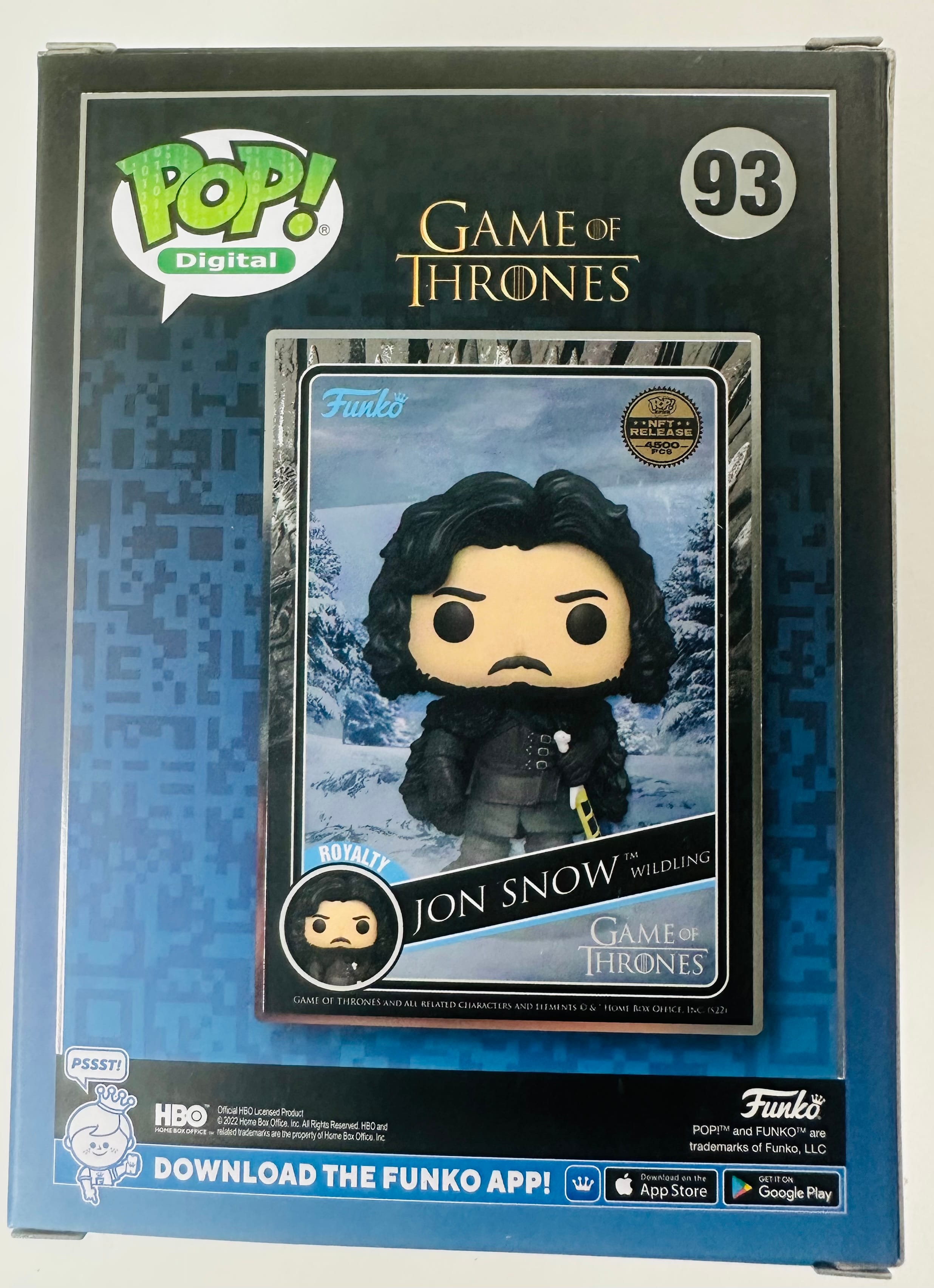 Kit Harington Signed Jon Snow Funko Pop 93 Game of Thrones Autograph JSA 864 - Image 4