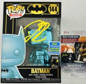 Dave Lea signed chrome Batman Funko 144 autograph JSA 466